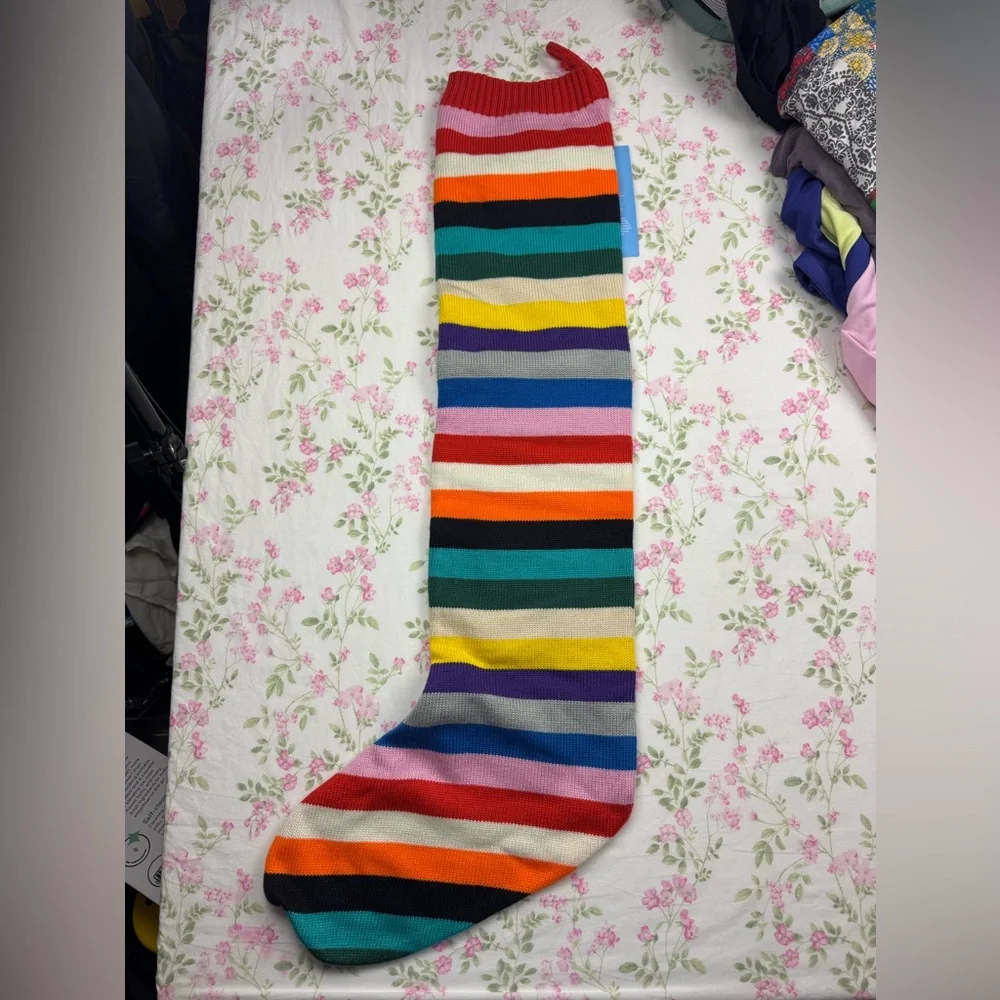 NWT XL LEGO Rainbow‎ Striped Christmas Stocking - Picture 9 of 9